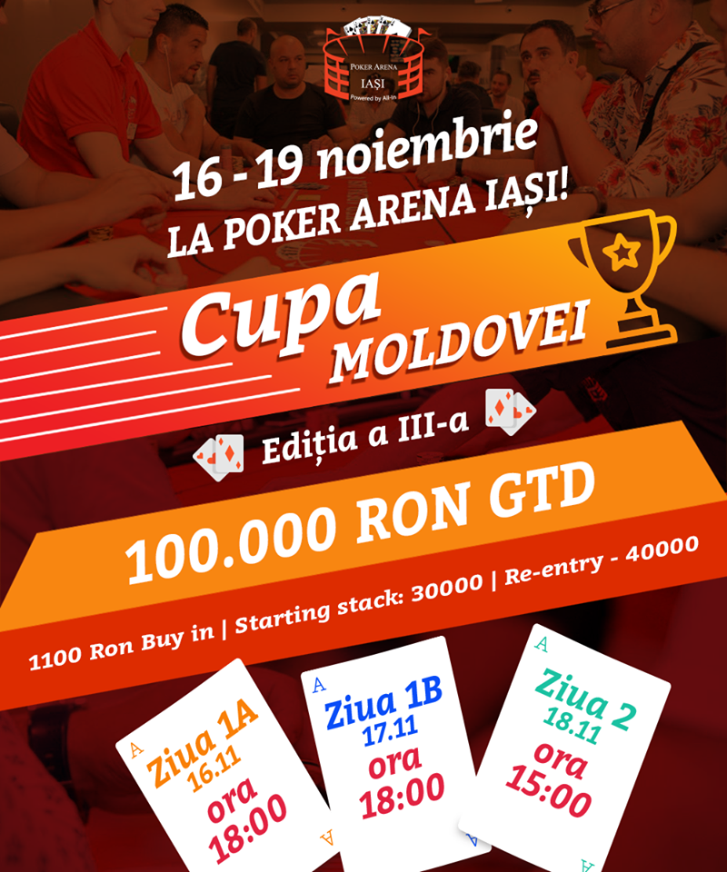 CUPA MOLDOVEI la Poker Arena Iași!